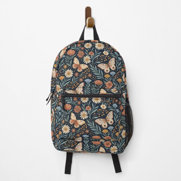Item preview, Boho Butterfly Botanical Dark Floral Pattern designed and sold by arteresting-art.