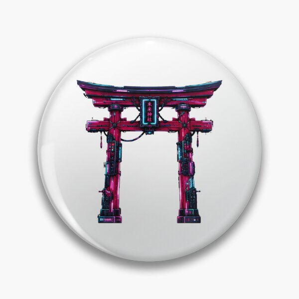 Item preview, Cyberpunk Torii Gate - Neon Future Shrine designed and sold by kummo-0319.