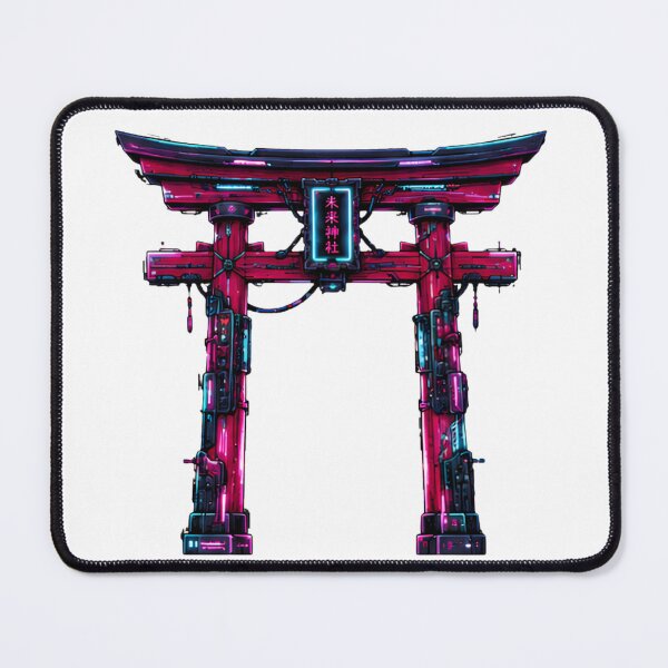 Item preview, Cyberpunk Torii Gate - Neon Future Shrine designed and sold by kummo-0319.