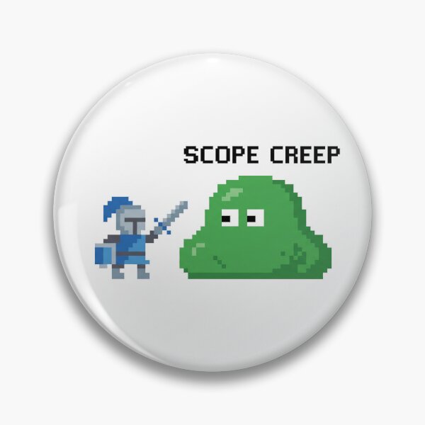 Item preview,  Funny Pixel Art Knight Fighting Scope Creep Slime Monster designed and sold by pattman.