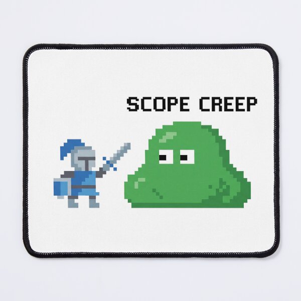 Item preview, Funny Pixel Art Knight Fighting Scope Creep Slime Monster designed and sold by pattman.