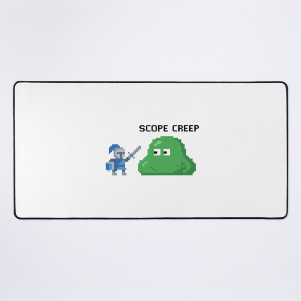 Item preview, Funny Pixel Art Knight Fighting Scope Creep Slime Monster designed and sold by pattman.