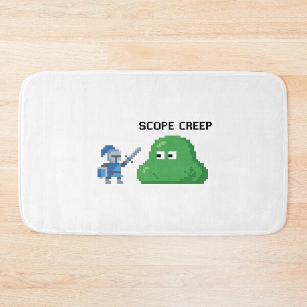 Item preview, Funny Pixel Art Knight Fighting Scope Creep Slime Monster designed and sold by pattman.