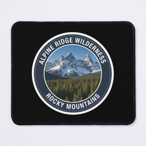 Item preview, Alpine Ridge Wilderness Rocky Mountains Forest Badge designed and sold by FestivityFinds.