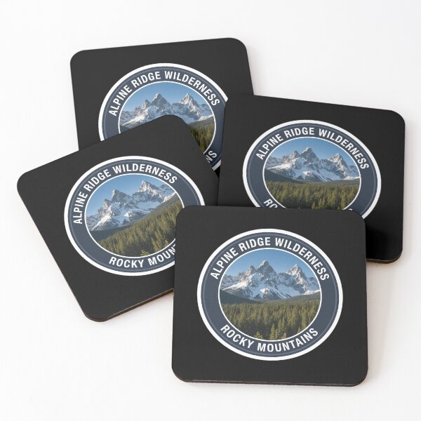 Item preview, Alpine Ridge Wilderness Rocky Mountains Forest Badge designed and sold by FestivityFinds.
