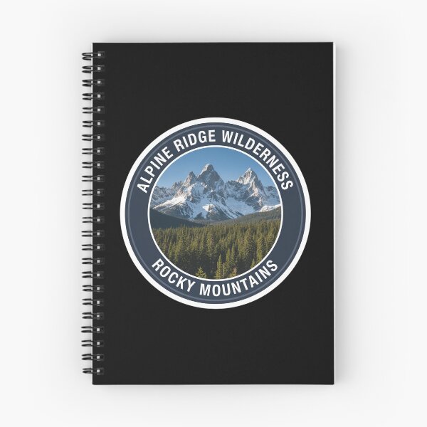 Item preview, Alpine Ridge Wilderness Rocky Mountains Forest Badge designed and sold by FestivityFinds.