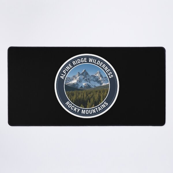 Item preview, Alpine Ridge Wilderness Rocky Mountains Forest Badge designed and sold by FestivityFinds.