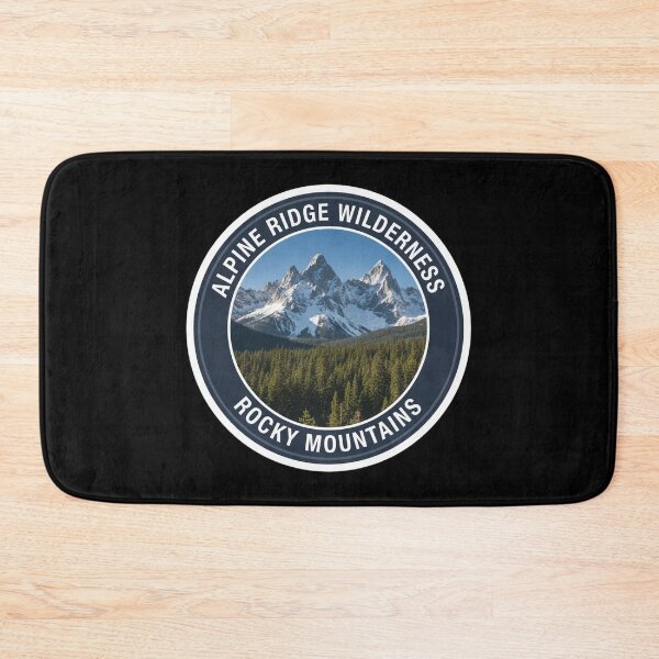 Item preview, Alpine Ridge Wilderness Rocky Mountains Forest Badge designed and sold by FestivityFinds.