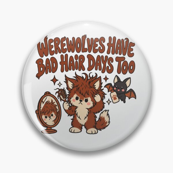 Item preview, Werewolves Have Bad Hair Days Too Tee, Cute Halloween Gift For The Dramatic Friend designed and sold by PhylonBoxx.