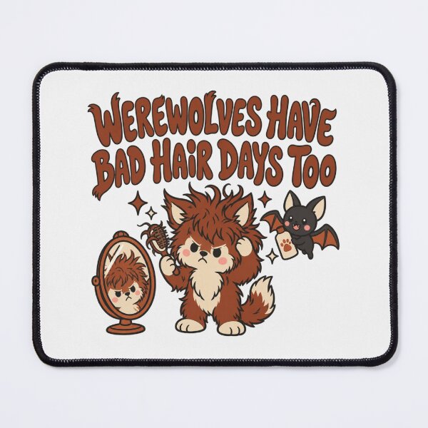 Item preview, Werewolves Have Bad Hair Days Too Tee, Cute Halloween Gift For The Dramatic Friend designed and sold by PhylonBoxx.