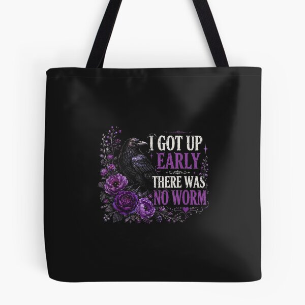 Item preview, Gothic Raven I Got Up Early There Was No Worm Floral designed and sold by abig-eiyana.
