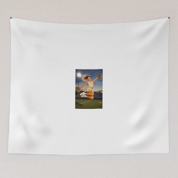 Item preview, Cheerleader Jumping with Gold Pom Poms designed and sold by CathryneDelamort.