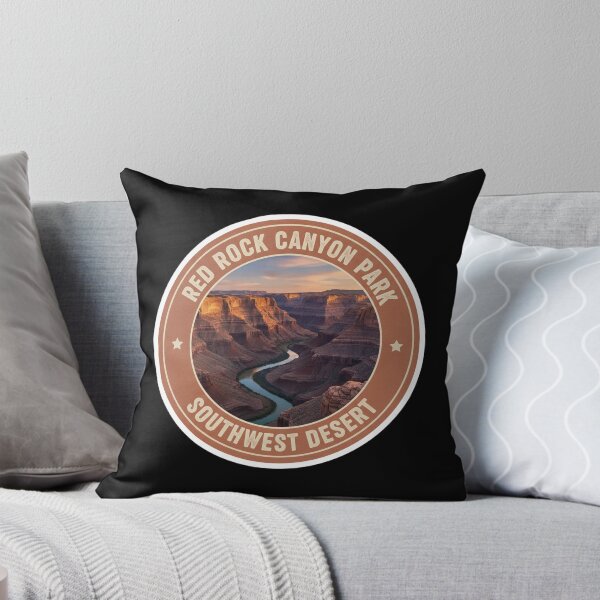 Item preview, Red Rock Canyon Park Southwest Desert River Badge designed and sold by FestivityFinds.