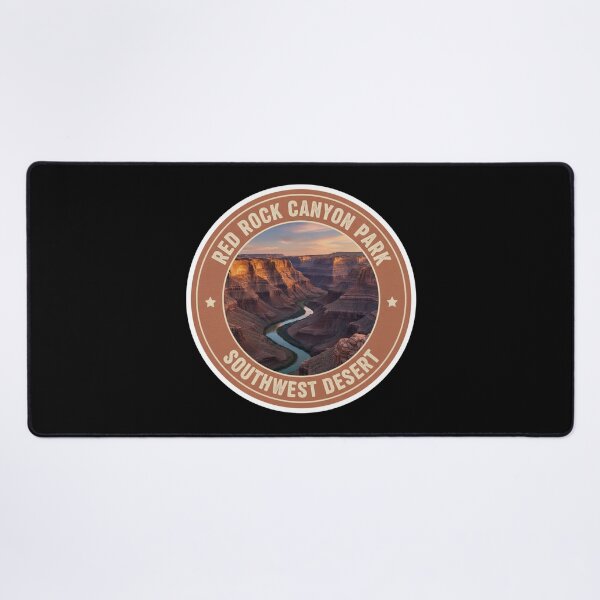 Item preview, Red Rock Canyon Park Southwest Desert River Badge designed and sold by FestivityFinds.