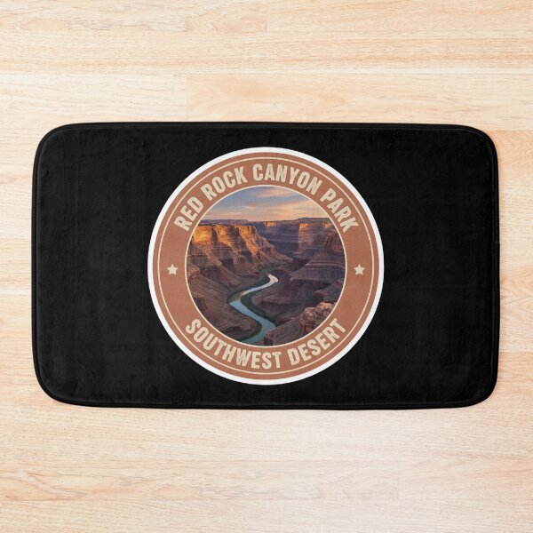 Item preview, Red Rock Canyon Park Southwest Desert River Badge designed and sold by FestivityFinds.