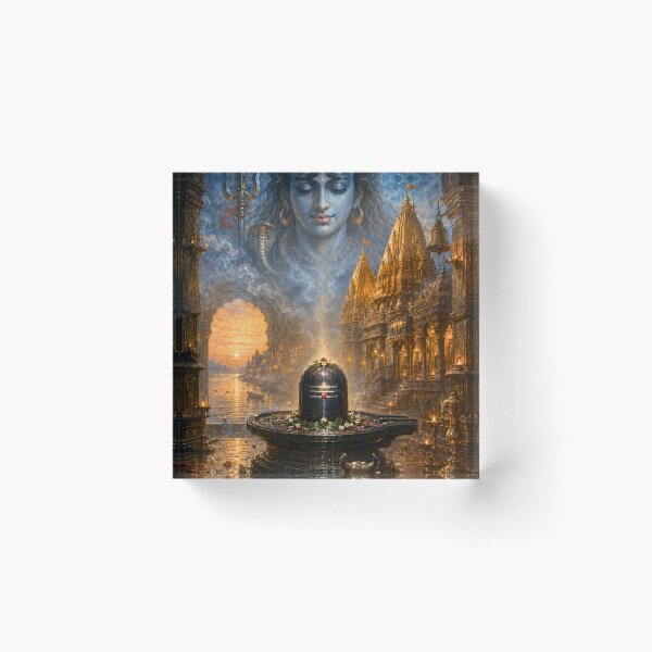Item preview, 12 Jyotirlinga Series Kashi Vishwanath Jyotirlinga with Lord Shiva – Varanasi Sacred Fusion Art designed and sold by Homyar.
