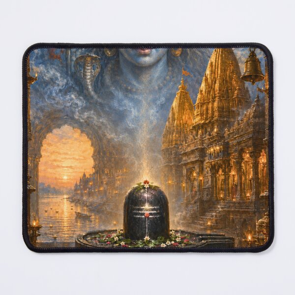 Item preview, 12 Jyotirlinga Series Kashi Vishwanath Jyotirlinga with Lord Shiva – Varanasi Sacred Fusion Art designed and sold by Homyar.