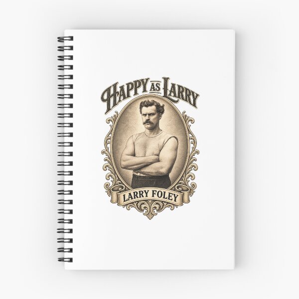 Item preview, Happy as Larry – Vintage Aussie Saying Larry Foley designed and sold by YourOldMate.