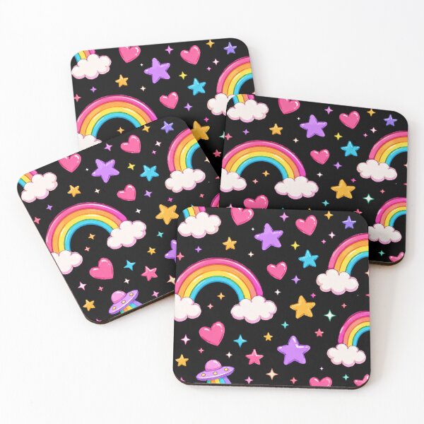 Item preview, Rainbow Hearts and Stars Pattern designed and sold by Car23314.