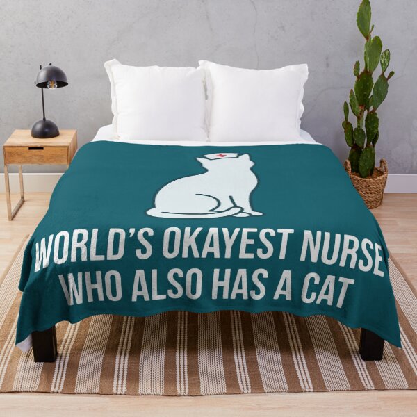 Item preview, World's Okayest Nurse Who Also Has a Cat designed and sold by Auraphonix.