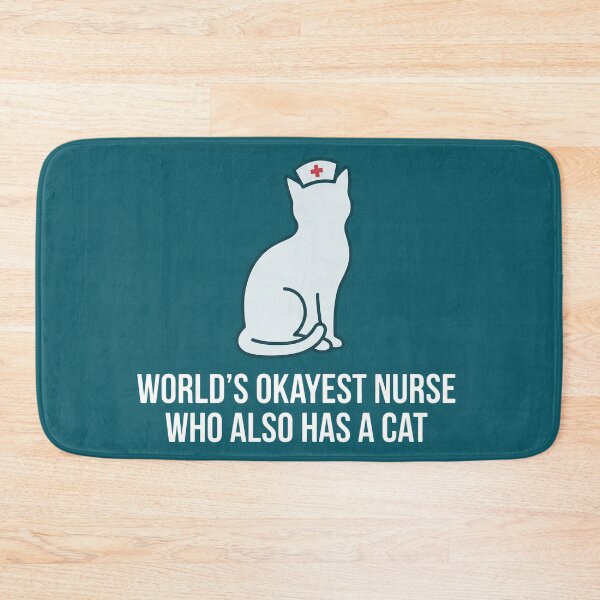 Item preview, World's Okayest Nurse Who Also Has a Cat designed and sold by Auraphonix.