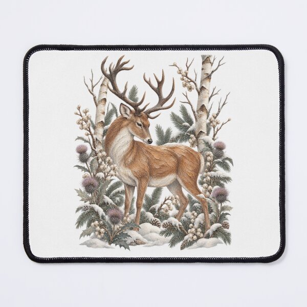 Item preview, Deer Among The Winter Birches Shirt, Cottagecore Winter Botanical Tee designed and sold by PhylonBoxx.