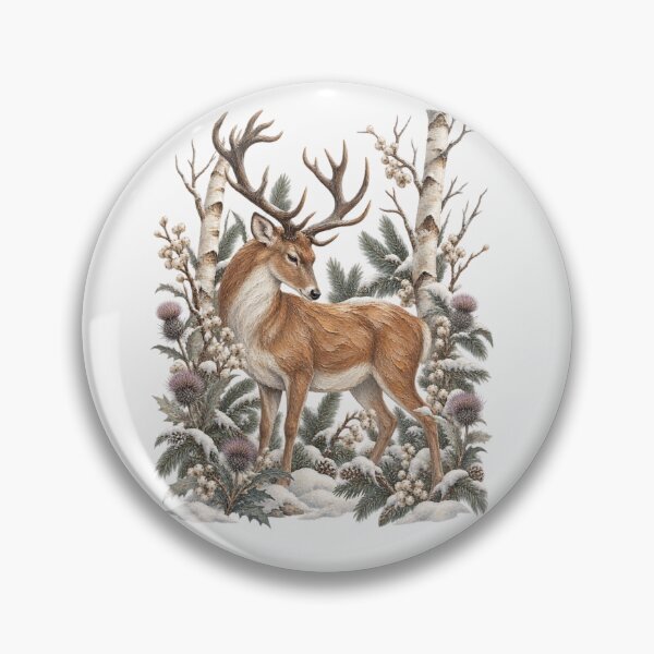 Item preview, Deer Among The Winter Birches Shirt, Cottagecore Winter Botanical Tee designed and sold by PhylonBoxx.