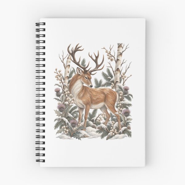 Item preview, Deer Among The Winter Birches Shirt, Cottagecore Winter Botanical Tee designed and sold by PhylonBoxx.