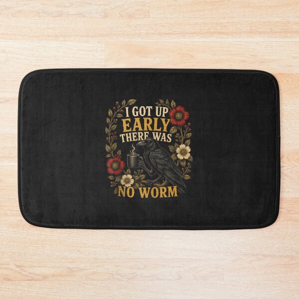 Item preview, Vintage Raven Coffee I Got Up Early There Was No Worm designed and sold by abig-eiyana.
