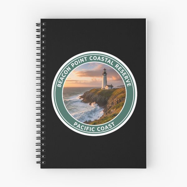 Item preview, Beacon Point Coastal Reserve Lighthouse Pacific Coast Badge designed and sold by FestivityFinds.
