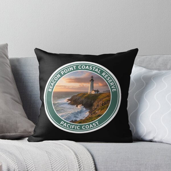 Item preview, Beacon Point Coastal Reserve Lighthouse Pacific Coast Badge designed and sold by FestivityFinds.