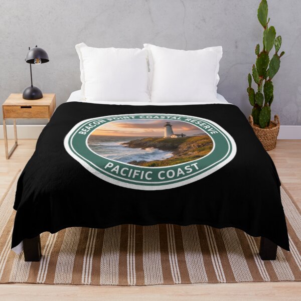 Item preview, Beacon Point Coastal Reserve Lighthouse Pacific Coast Badge designed and sold by FestivityFinds.
