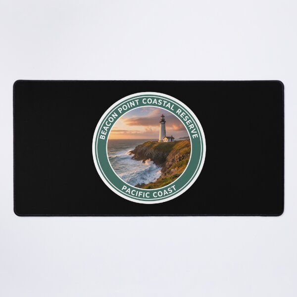 Item preview, Beacon Point Coastal Reserve Lighthouse Pacific Coast Badge designed and sold by FestivityFinds.