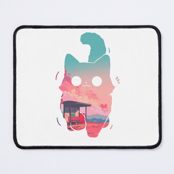Item preview, Anime Cat Sunset Landscape designed and sold by mustbewhy.
