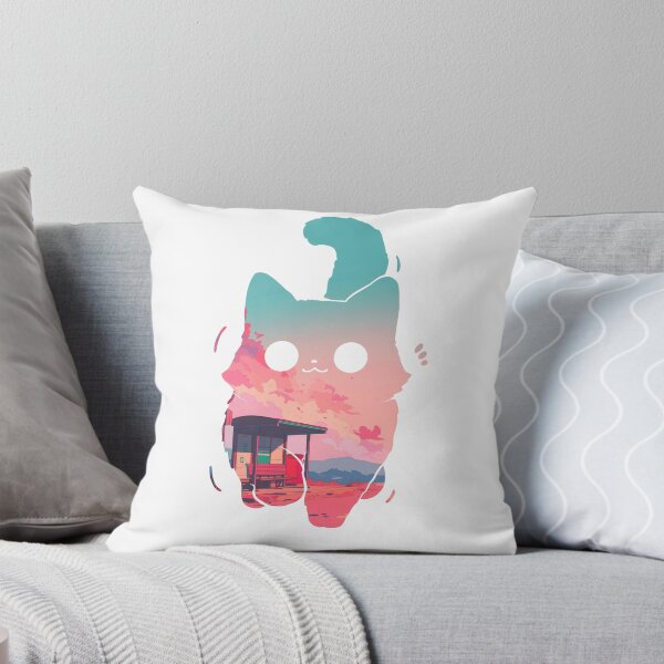 Item preview, Anime Cat Sunset Landscape designed and sold by mustbewhy.