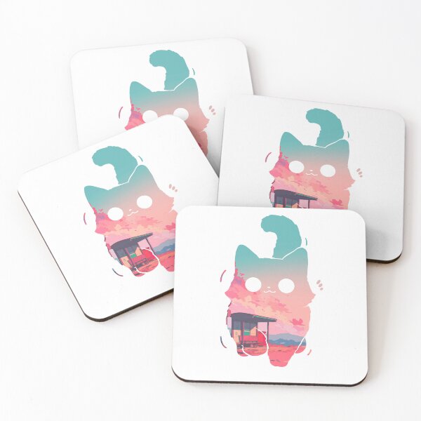 Item preview, Anime Cat Sunset Landscape designed and sold by mustbewhy.