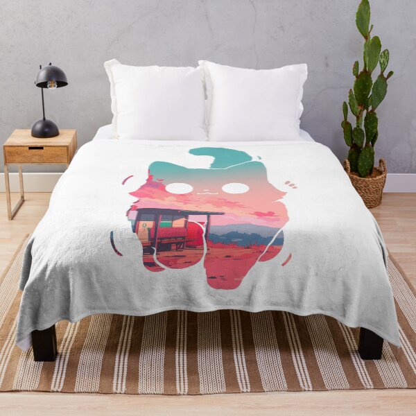Item preview, Anime Cat Sunset Landscape designed and sold by mustbewhy.