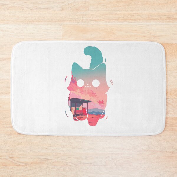 Item preview, Anime Cat Sunset Landscape designed and sold by mustbewhy.
