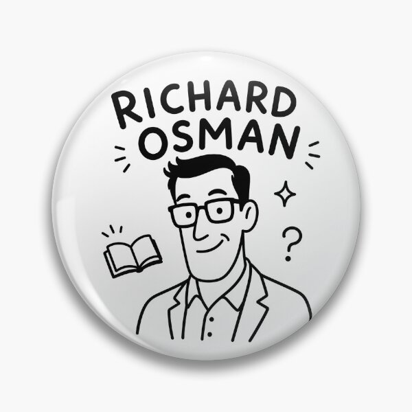 Item preview, Richard Osman – Author Book Lover Minimal Portrait designed and sold by Abidel.