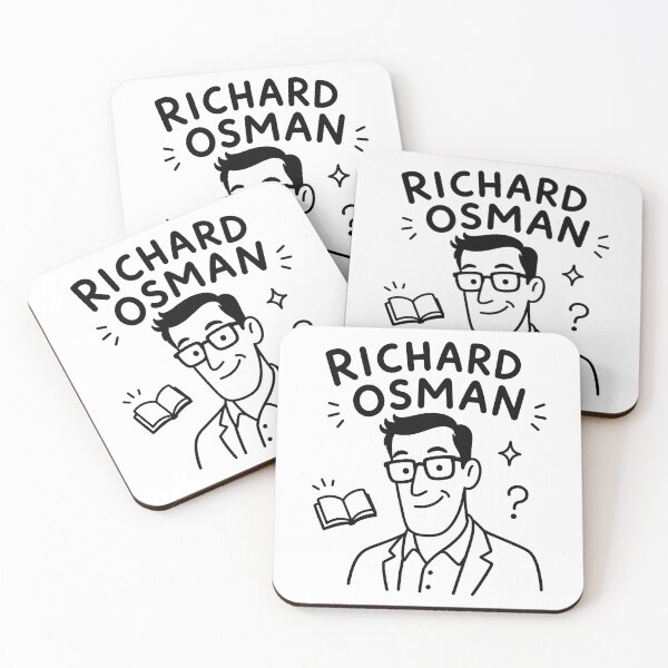 Item preview, Richard Osman – Author Book Lover Minimal Portrait designed and sold by Abidel.