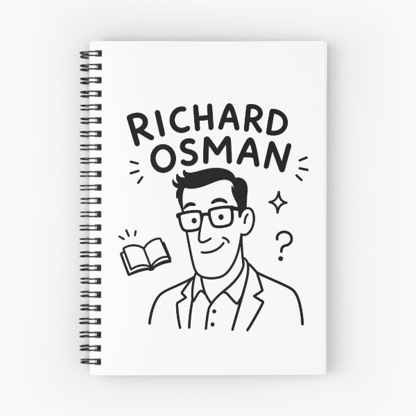 Item preview, Richard Osman – Author Book Lover Minimal Portrait designed and sold by Abidel.