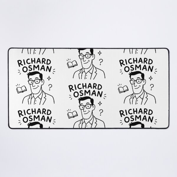 Item preview, Richard Osman – Author Book Lover Minimal Portrait designed and sold by Abidel.