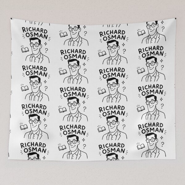 Item preview, Richard Osman – Author Book Lover Minimal Portrait designed and sold by Abidel.