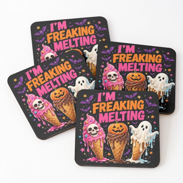 Item preview, I’m Freaking Melting Halloween Ice Cream Skull Ghost designed and sold by CF_VintageDesign.