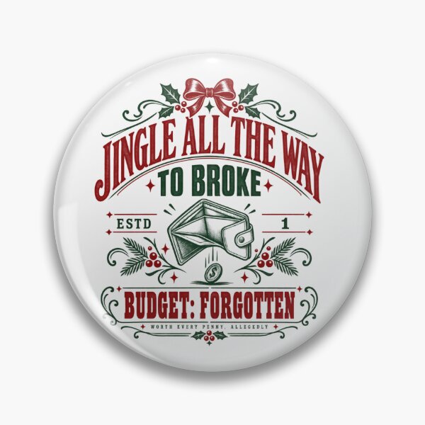 Item preview, Jingle All The Way To Broke, Funny Christmas Vintage Label Gift designed and sold by PhylonBoxx.