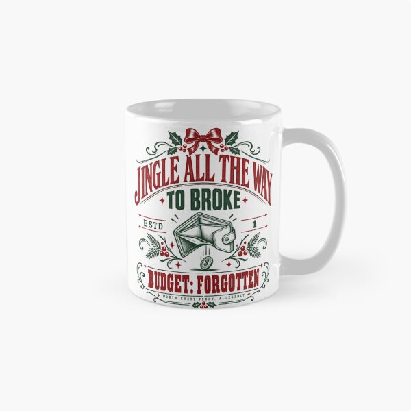 Item preview, Jingle All The Way To Broke, Funny Christmas Vintage Label Gift designed and sold by PhylonBoxx.