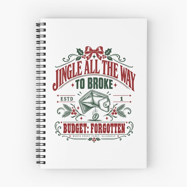 Item preview, Jingle All The Way To Broke, Funny Christmas Vintage Label Gift designed and sold by PhylonBoxx.