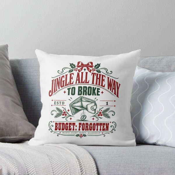 Item preview, Jingle All The Way To Broke, Funny Christmas Vintage Label Gift designed and sold by PhylonBoxx.
