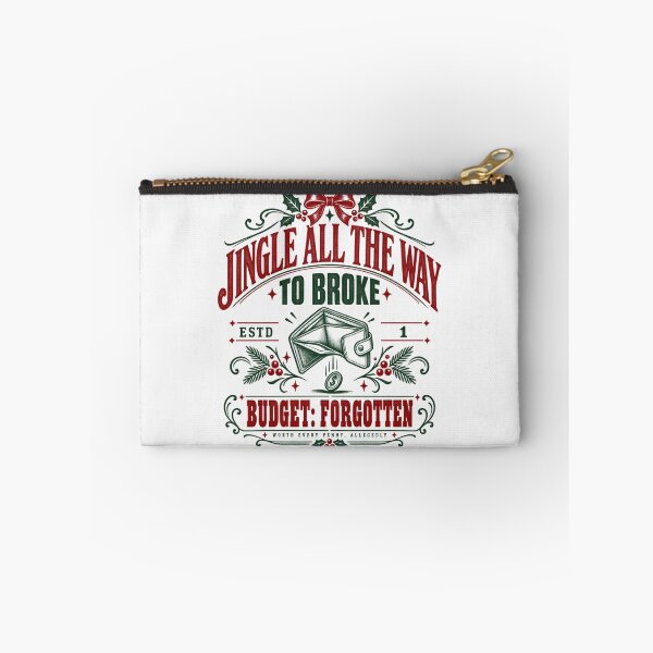 Item preview, Jingle All The Way To Broke, Funny Christmas Vintage Label Gift designed and sold by PhylonBoxx.