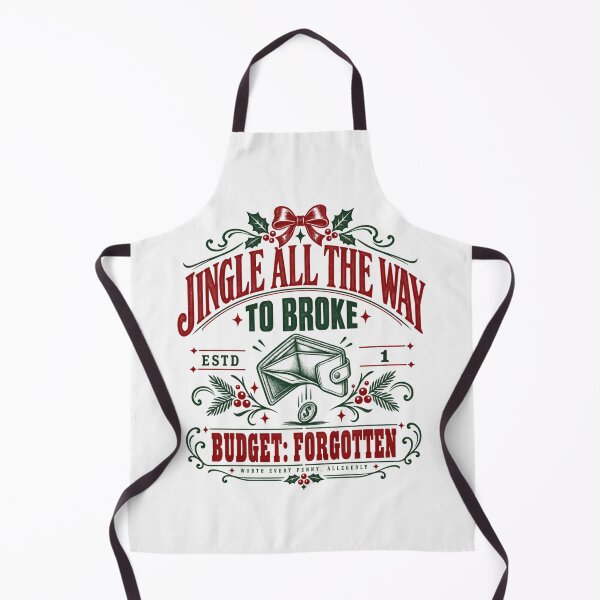 Item preview, Jingle All The Way To Broke, Funny Christmas Vintage Label Gift designed and sold by PhylonBoxx.
